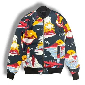 ZARA MAN 봄버 자켓 블루종 ALOHA 아로하 40 L 올 패턴