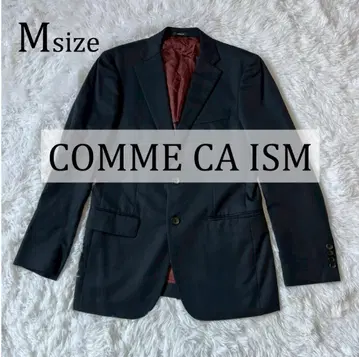 COMME CA ISM 테일러드 자켓 수트 실크 혼방 네이비 구제 의류