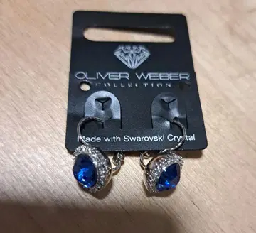 OLIVER WEBER 스와로브스키 파란색 귀걸이