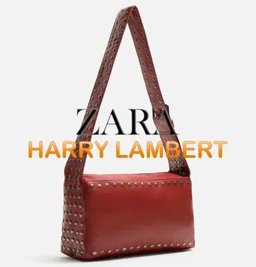 자라 Harry Lambert 스터드 가죽 백 레드