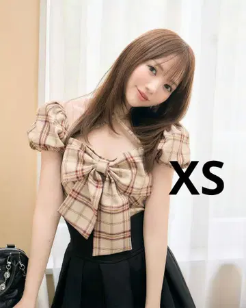 미셸 마카롱 빅 리본 블라우스 레드 XS 사이즈