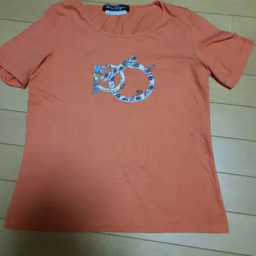 살바토레 페라가모 오렌지 티셔츠 S