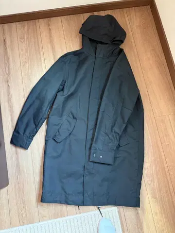 H&M 블랙 후드 부착 모즈 코트 남성용 거의 새상품 사이즈 S