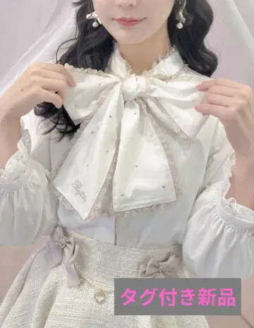 ROJITA 보타이 하트 큐빅 블라우스 양산형 지뢰계