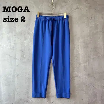 MOGA 모가 이지 팬츠 테이퍼드 팬츠 블루 사이즈 2 레이온 혼방