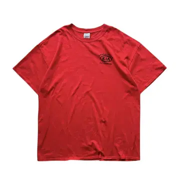 GILDAN 길단 티셔츠 XL 사이즈 빨간색 레드 기업 프린트