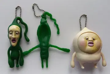 초기 당시의 물건 코비토즈칸 소프트 비닐 볼 체인 마스코트 3종 세트