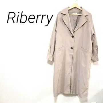 Riberry 베이지 트렌치코트 M 캐주얼 앞 단추식 포켓
