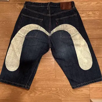 에비수 초레어 숏팬츠 대흑 시오타니 브라더스 34인치 evisu
