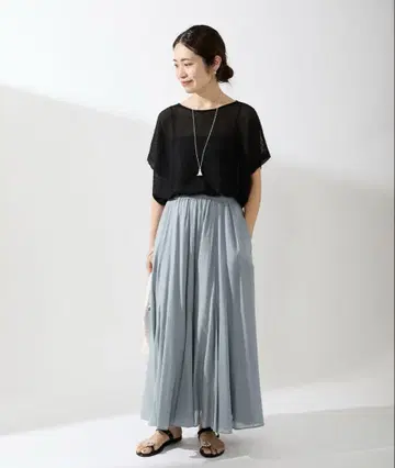 IENA 개더 플레어 스커트