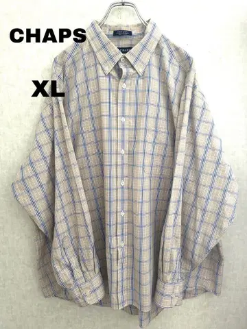 CHAPS 챕스 랄프 로렌 체크 셔츠 XL 베이지 봄/여름