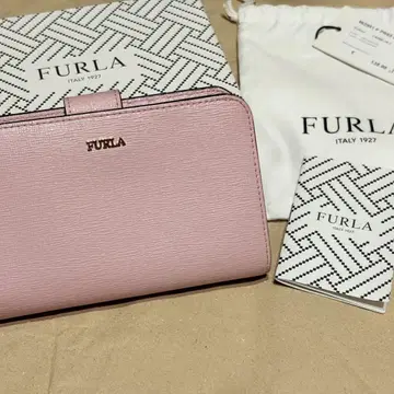 FURLA 핑크 접이식 지갑, 수납 가방 포함