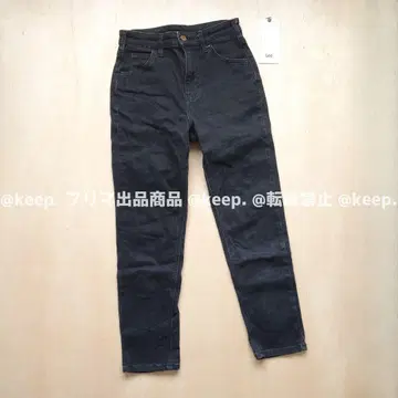 새상품급 착용 1회 Lee 리 크롭 블랙 데님 팬츠 XS