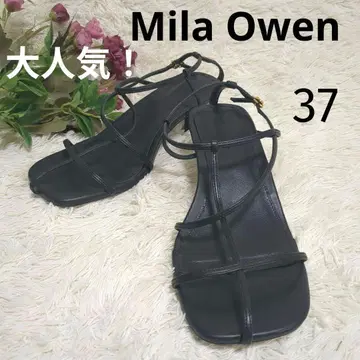 인기 상품! Mila Owen 블랙 스트랩 샌들 미라 오웬 37