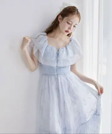 오리지널 자수 시어 가운 원피스