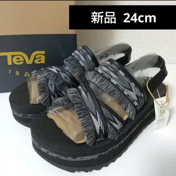 새상품 TEVA 샌들 블랙 24cm 통굽 emmi