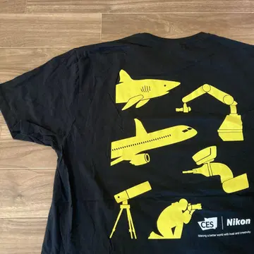 Nikon 티셔츠 비행기 쌍안경 카메라 기업 레어