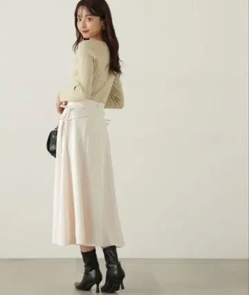 새상품 프로포 플레어 롱 스커트 사이드 리본 포함