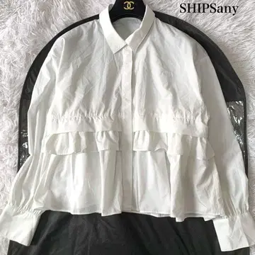 SHIPSany 페플럼 프릴 티어드 셔츠 프리 사이즈 세탁기 사용 가능