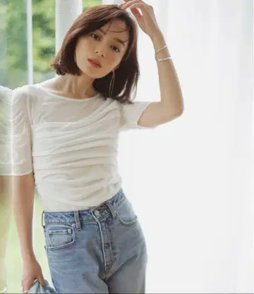 anuans 아뉴앙스 드레이프 시어 컷 상의