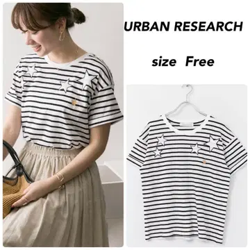 URBAN RESEARCH 어반 리서치 랜덤 스타 보더 티셔츠