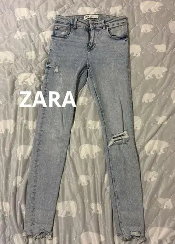 ZARA 데미지 스키니 데님