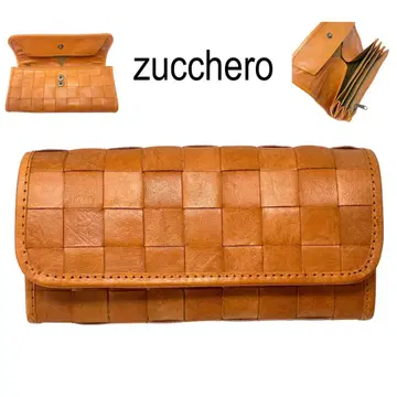 미사용 zucchero 쥬케로 장지갑 브라운 카멜 가죽 지갑