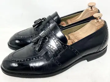 고품질 일본제 LANCEL 25.5EEE 가죽 태슬 로퍼 슬립온