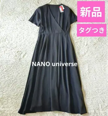 새상품 NANO universe 카슈쿨 플레어 원피스 블랙
