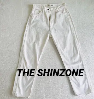 THE SHINZONE HAIGH WAIST SLIM DENIM 화이트