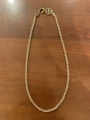실버 체인 와이드 후크와 휠 포함 50cm
