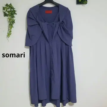 새상품급 somari 변형 플레어 원피스 [F] 케이프 결혼식 외출 여행