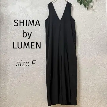 SHIMA by LUMEN V넥 슬리브리스 올인원 블랙