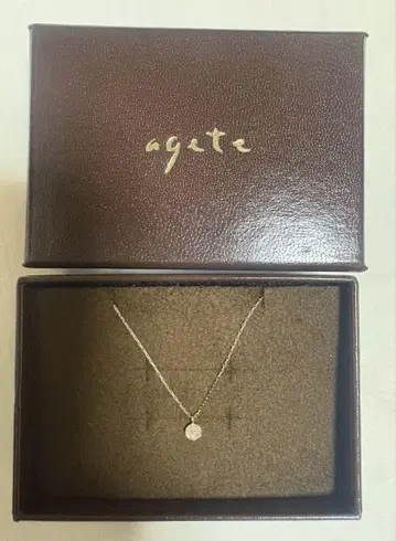 agete K10 심플 목걸이 약 40cm