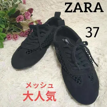 미사용 택 없음 ZARA 메쉬 더비 슈즈 스니커즈 37