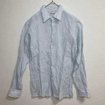 에르만노 쉘비노 주름 가공 변형 셔츠 레이스 블루 M 상당