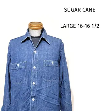 레어 SUGAR CANE M21950 데님 셔츠 샴브레이 셔츠 L