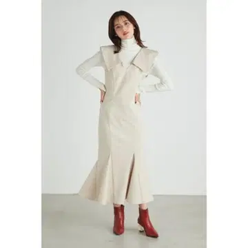 빅 컬러 디자인 머메이드 원피스