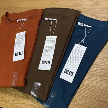 [새상품] UNIQLO 에어리즘 코튼 오버 사이즈 T셔츠 3세트
