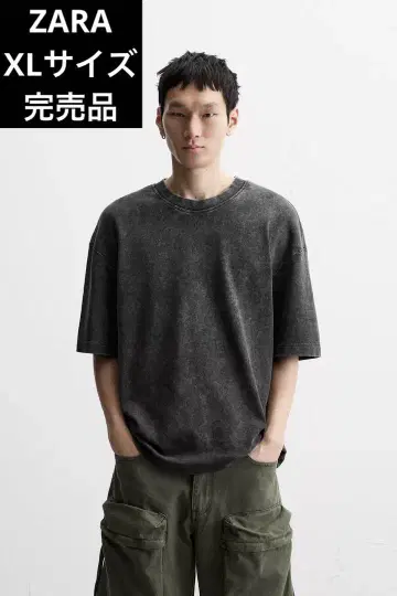 ZARA 자라 워시 가공 릴랙스 핏 T셔츠 XL 사이즈 완판템