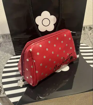 마리콴트 MARY QUANT 화장품 파우치 메이크업 파우치 레드 빨간색