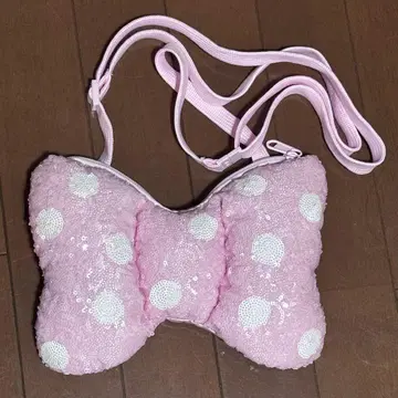 미니 숄더백 디즈니 핑크 키링 리본
