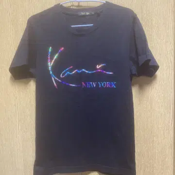 Karl Kani 레인보우 로고 블랙 티셔츠 S