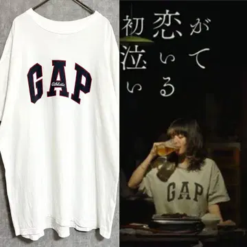 GAP 아이묭 착용 오버사이즈 티셔츠 화이트