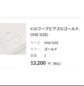 esne (에스네) 후프 귀걸이 K10