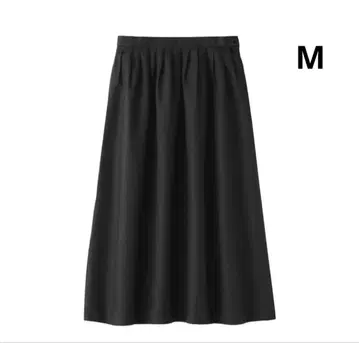 무인양품 MUJI 헴프 코튼 이지 롱 스커트 여성 블랙 M