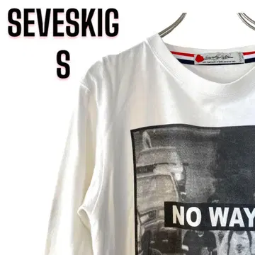 SEVESKIG 시브세그 티셔츠 롱 슬리브 티셔츠 NO WAY