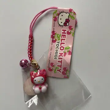헬로키티 키티 지역 특산품 스트랩 딸기 네자케 헤이세이 레트로