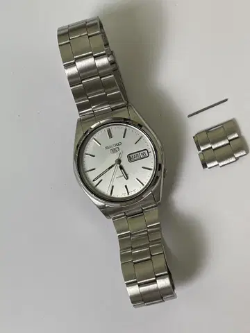 세이코 오토매틱 시계 36mm 실버