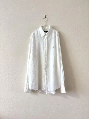 랄프 로렌 린넨 린넨 화이트 셔츠 L